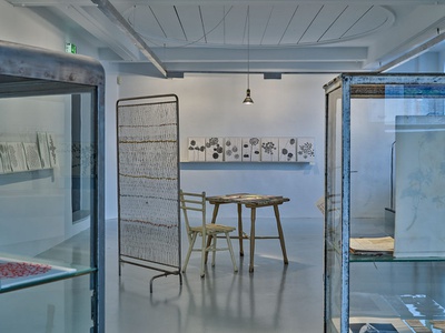 Blick in die Ausstellung "Von Gärten, Pflanzen und Menschen" im aut in Innsbruck