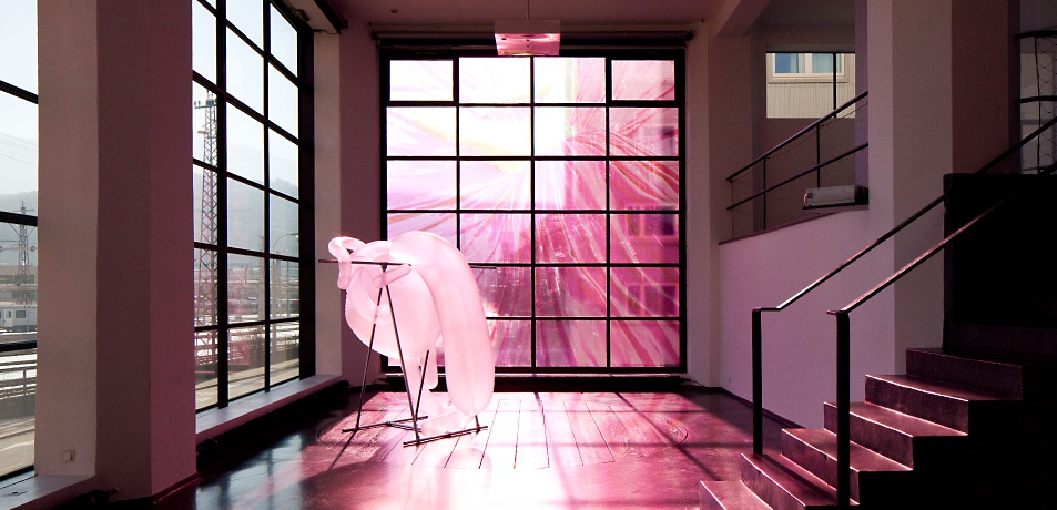 Blick in die Ausstellung im aut Blick in die Ausstellung im aut