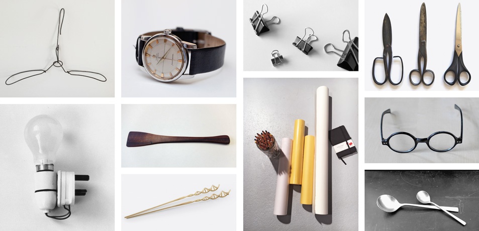 In der Ausstellung gezeigte Gegenstände von Lois Weinberger, Stefan Sagmeister, Werner Neuwirth, Ernst Beneder, Tony Fretton, Philip Lutz, Bazon Brock, Carl Pruscha, Manfred Gsottbauer, Francesca Torzo