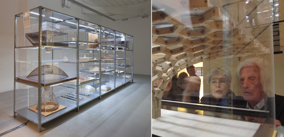 Blick in die Ausstellung im aut und Frei Otto beim Ausstellungsbesuch, Foto © aut Blick in die Ausstellung im aut und Frei Otto beim Ausstellungsbesuch, Foto © aut