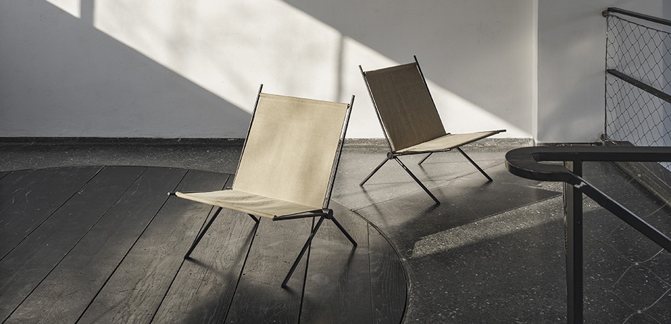 "Paolo" - Klappbarer Lounge-Sessel von Francesca Torzo