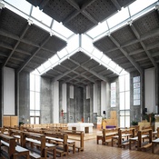 Johann Georg Gsteu, Seelsorgezentrum Oberbaumgarten, Wien, 1960–65, © Nikolaus Schletterer