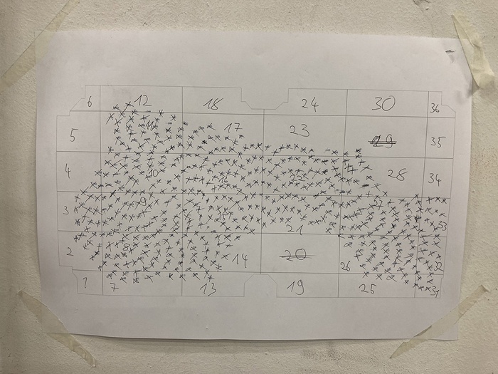 Installation "Viel TamTam um Nichts", Skizze Decke