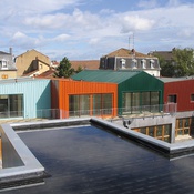 Wohnbau von Matthieu Poitevin während der Bauzeit, Sommer 2004