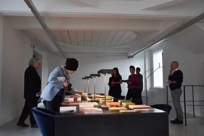 Pressegespräch zur Ausstellung "Lars Müller: Bücher bauen"