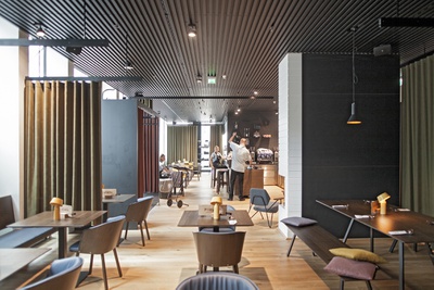 Pippilotta, Restaurant Lebenshilfe Tirol, Umbau, Innsbruck, 2021 – 2022 (Architektur: he und du mit Markus Danzl/Architekturbüro Hanno Schlögl)