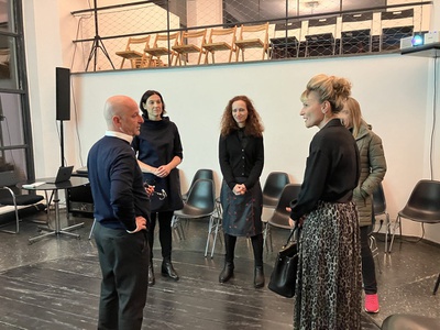 Vorbesprechung zwischen Arno Ritter (aut), Jurorin Helena Weber, Veronika König (Arch+Ing) und Melanie Wiener (Land Tirol)