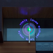 Rens Veltman, "firefly", Lichtinstallation, Gemeindezentrum Völs, 2005, Bildnachweis: © Günter R. Wett