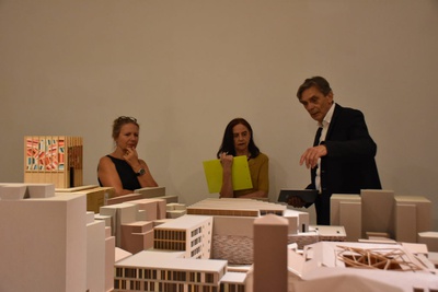 Pressegespräche zur Ausstellung mit Matthias Sauerbruch und Louisa Hutton