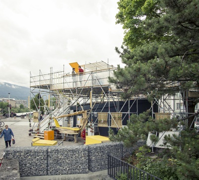 Die stattSTUBE war der zentrale Ort der Architekturtage 2012 in Tirol – Foto Mojo Reitter