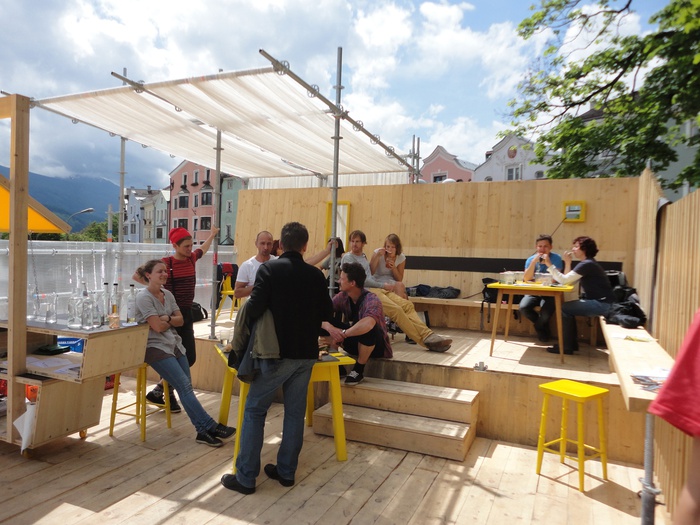Die stattSTUBE war der zentrale Ort der Architekturtage 2012 in Tirol