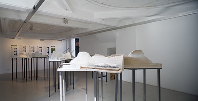 Blick in die Ausstellung "Wettbewerb Sternbrauerei Salzburg"