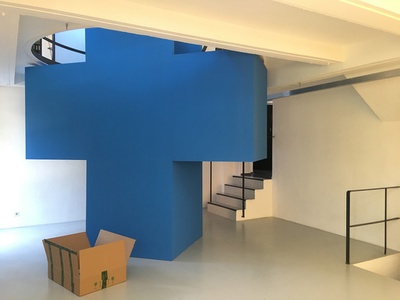 Ausstellungsaufbau "The Language of MVRDV"