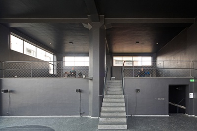 Transformation of the aut spaces in a „black box“ during the exhibition 
„Foto Film Film Foto“, 2014