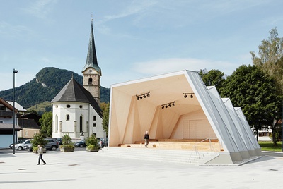 Musikpavillon Kirchdorf, Kirchdorf in Tirol, 2015 – 2017 (Architektur: ARGE Markus Fuchs, parc architekten (Michael Fuchs)
