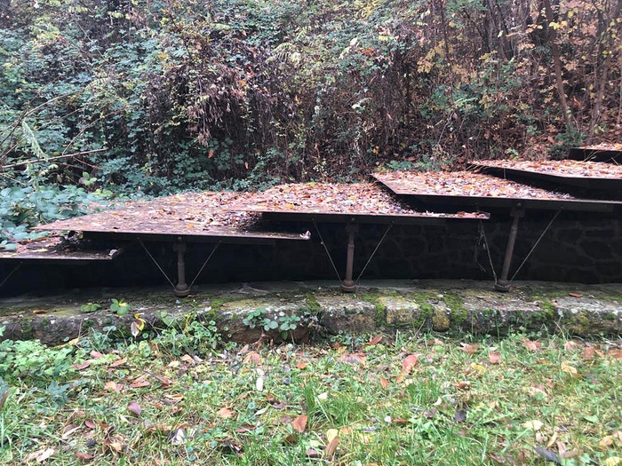 Tiefgaragenabfahrt bei Schloss Gandegg, Überetsch