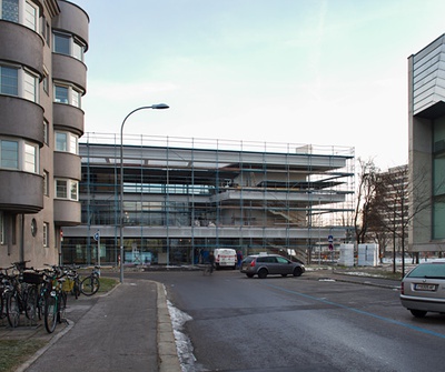 Baustelle Sonderpädagogisches Zentrum, Innsbruck – © Mojo Reitter Baustelle Sonderpädagogisches Zentrum, Innsbruck