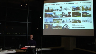 Bekanntgabe der "Auszeichnungen des Landes Tirol für Neues Bauen 2020" im aut