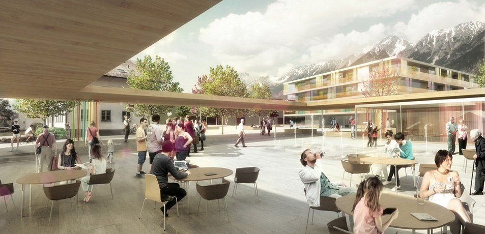 Visualisierung Dorfzentrum Mils