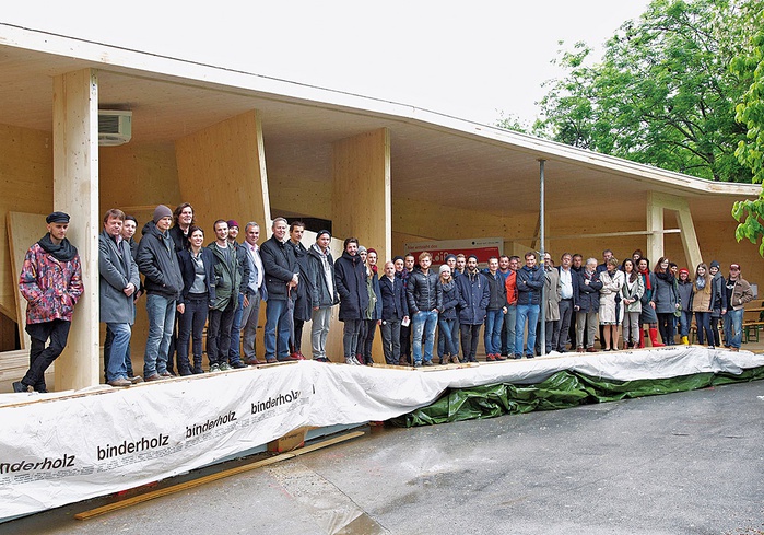 Firstfeier am 22. Mai 2015 mit den zahlreichen UnterstützerInnen, SponsorInnen, FörderInnen und PartnerInnen, Foto © Günter R. Wett