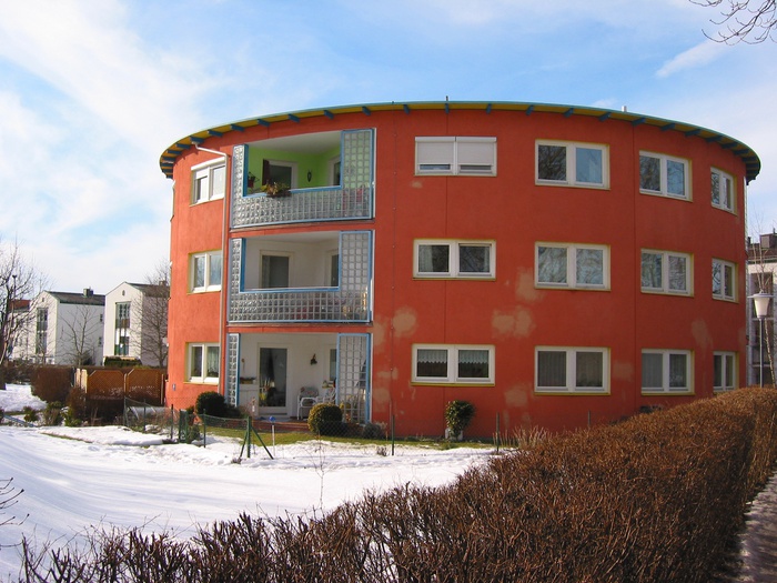 Forellenwegsiedlung Liefering, Architektur: Oswald Matthias Ungers (Masterplan) + diverse Planer, Planungszeit: 1983-1984, Bauzeit: 1887-1990