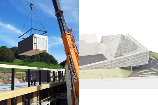 Seniorenwohnhaus Hallein und Kirche Rif