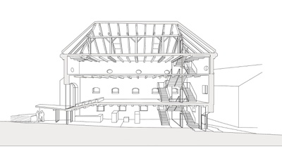 Schnitt Siegerprojekt – © ki-architekten ztgmbh Schnitt Siegerprojekt