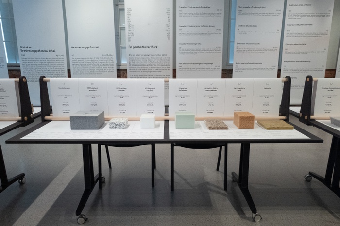 Ausstellung "material affairs – Baustoffe und ihre Ökobilanz" im Architekturhaus Salzburg