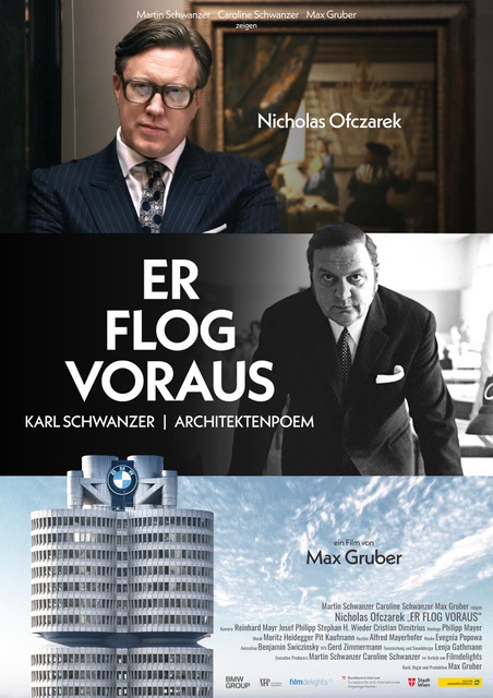 Plakat "Er flog voraus"