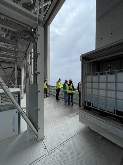 Begehung des Wärmetauschers