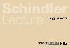 Schindler Lecture: Luigi Snozzi