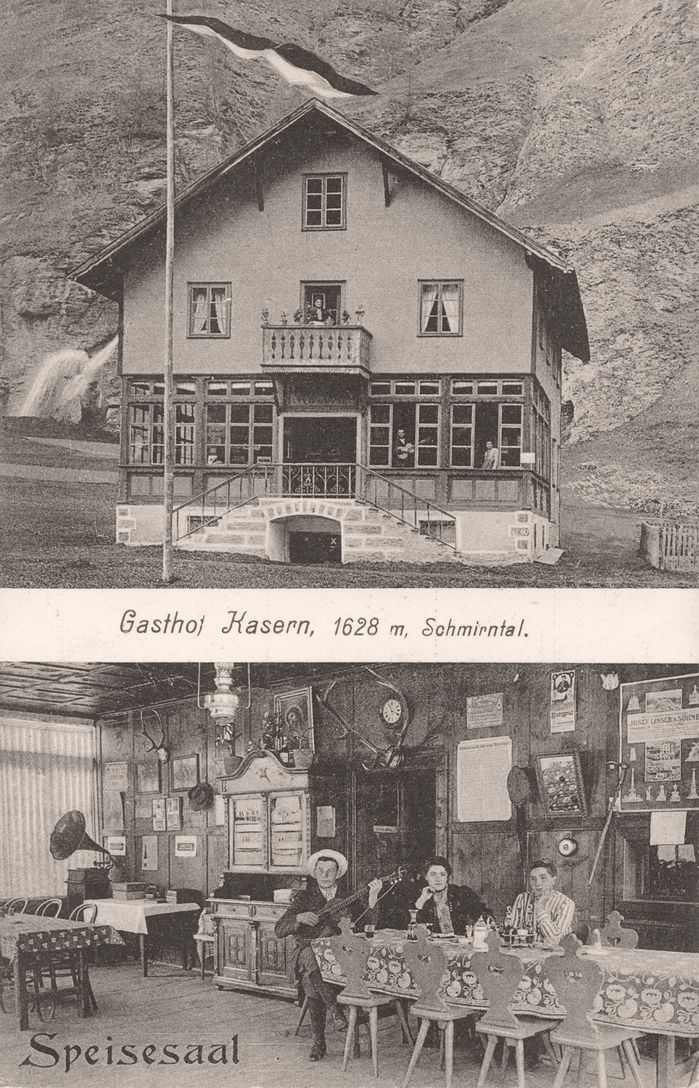 Gasthaus Kasern, historische Postkarte
