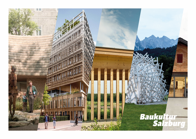 Bilder: Rendering Erweiterung Salzburg Museum – Belvedere © Architekten Schenker Salvi Weber, Rendering Landesdienstleistungszentrum © Architekten Burtscher Durig, Auenwerkstatt © Photograph Leo Rosas, Igel © Photograph Andrew Phelps, Architekturhaus Salzburg © Volker Wortmeyer