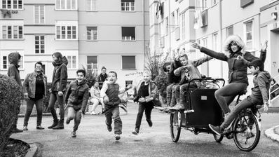 Stadtteilarbeit Floßlend, Ausstellung/Radtour zu Stadtteilzentren, Architektursommer 2018